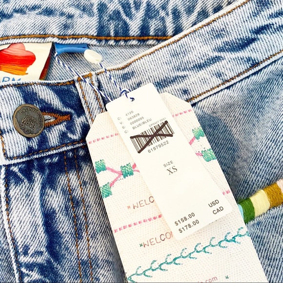 Anthropologie Farm Rio Embroidered Denim Mini Skirt - Picture 11 of 11
